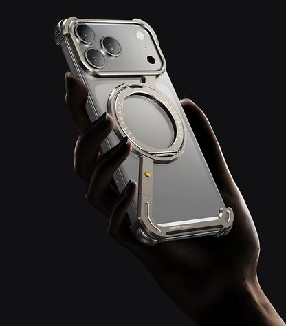 Creative Z-shaped Metal Rotating Stand Magnetic Phone Case