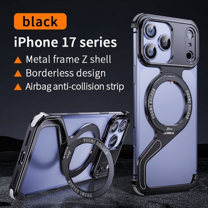 New Z-shaped Metal Magnetic Phone Case