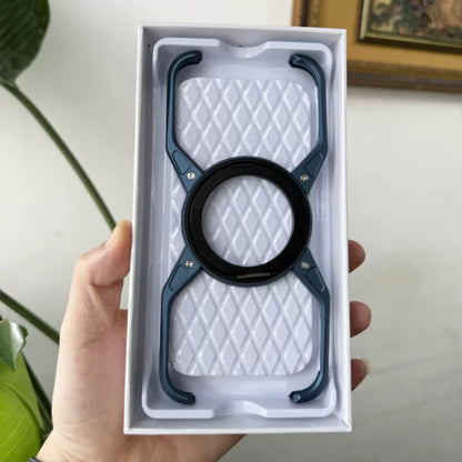 Unique X Metal Rotating Bracket Magnetic Phone Case