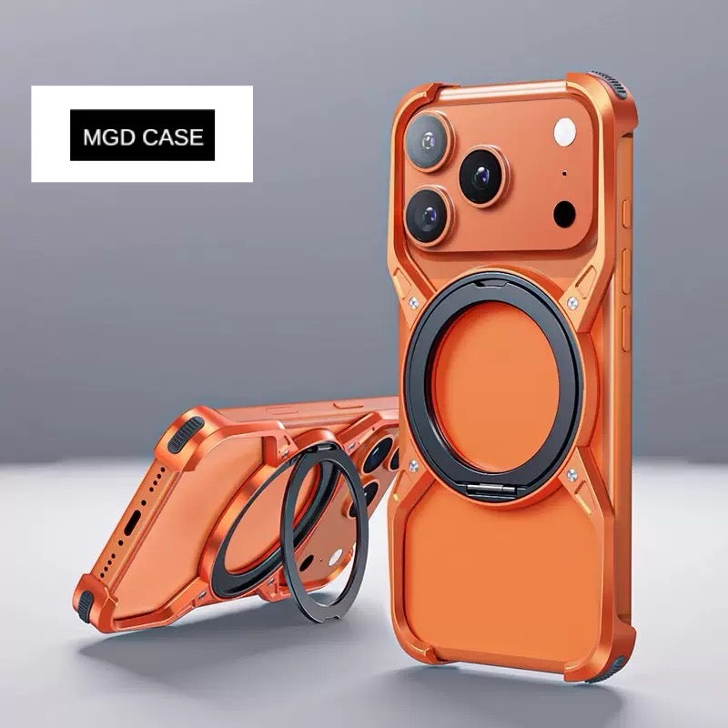 Unique X Metal Rotating Bracket Magnetic Phone Case