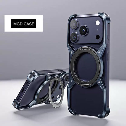Unique X Metal Rotating Bracket Magnetic Phone Case
