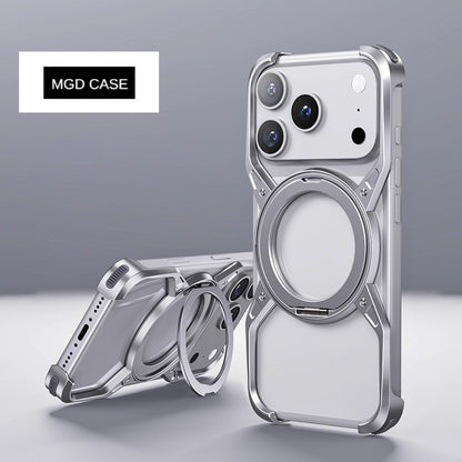 Unique X Metal Rotating Bracket Magnetic Phone Case
