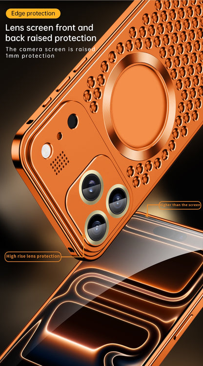 Super Cool Heat Dissipation Anti-fall Metal Magnetic Phone Case