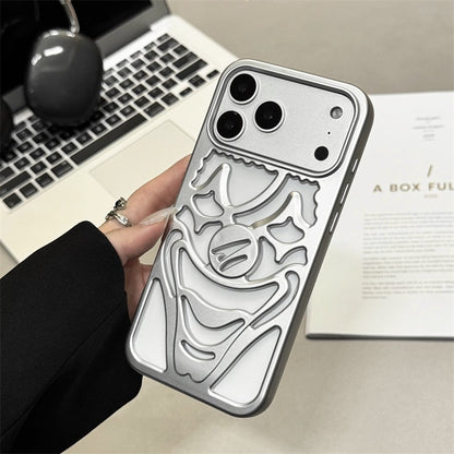 Electroplating frosted hollow clown phone case