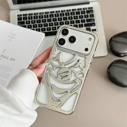 Electroplating frosted hollow clown phone case