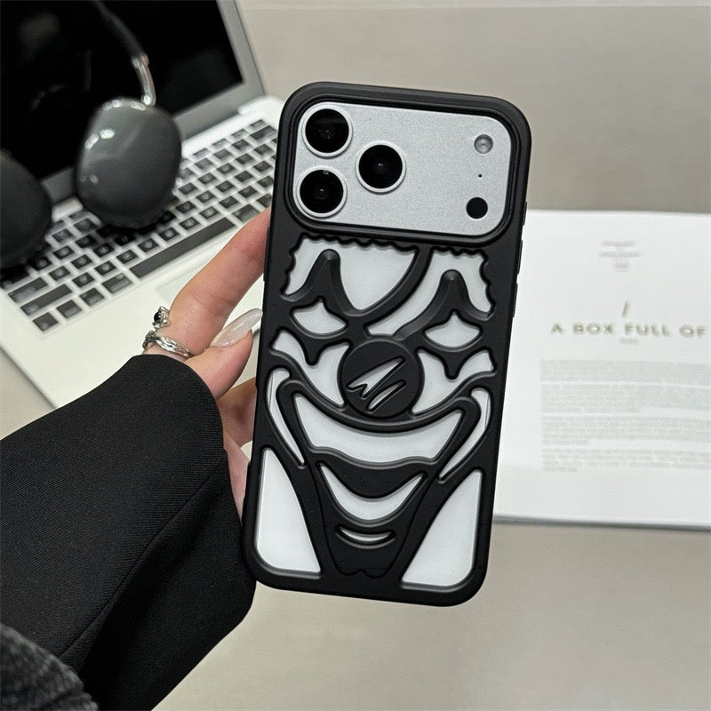 Electroplating frosted hollow clown phone case