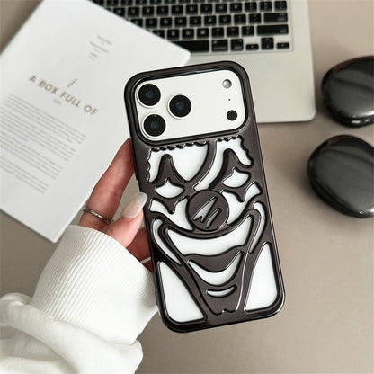 Electroplating frosted hollow clown phone case