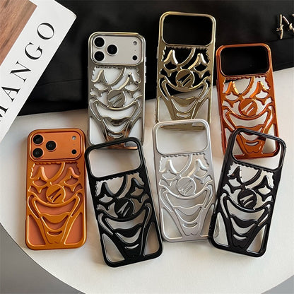 Electroplating frosted hollow clown phone case