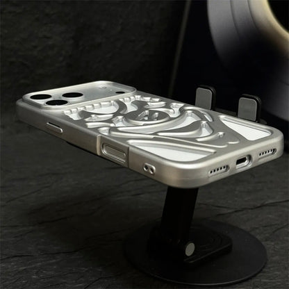 Electroplating frosted hollow clown phone case