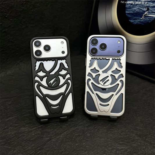 Electroplating frosted hollow clown phone case
