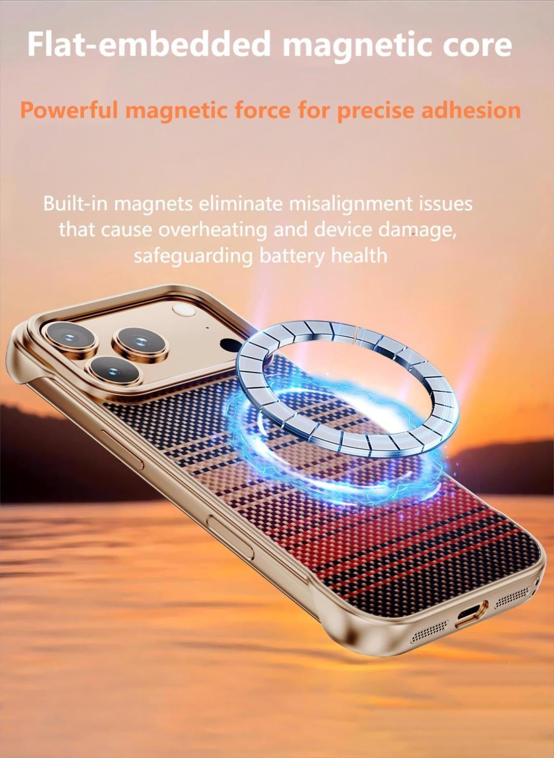 Kevlar Elegant Magnetic Carbon Fiber Pattern Phone Case