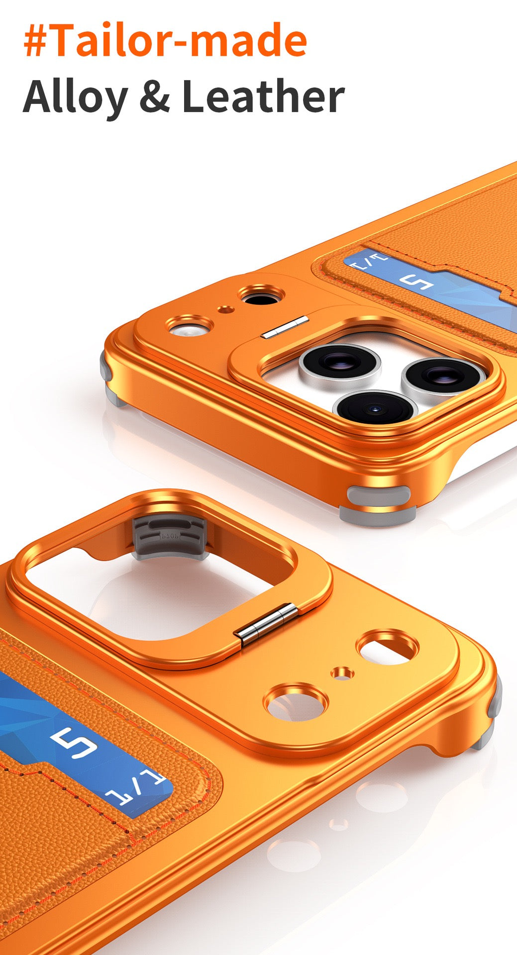 Card Holder Metal Frameless Lens Holder Phone Case