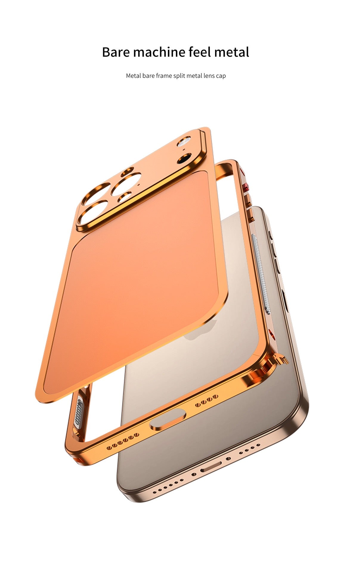 Metal frosted back panel heat dissipation frame magnetic phone case