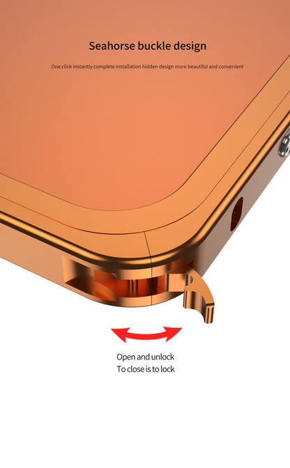 Metal frosted back panel heat dissipation frame magnetic phone case