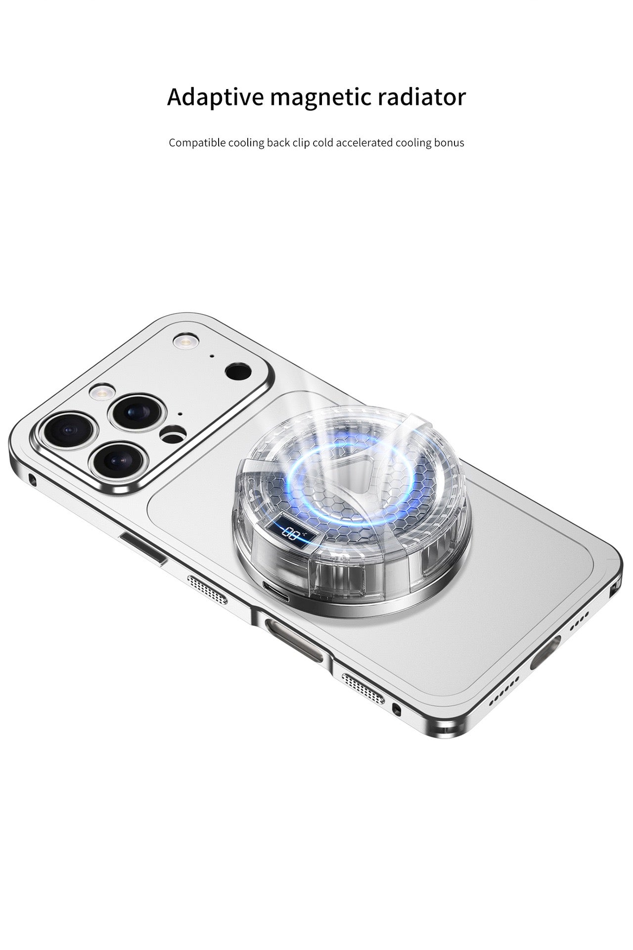 Metal frosted back panel heat dissipation frame magnetic phone case