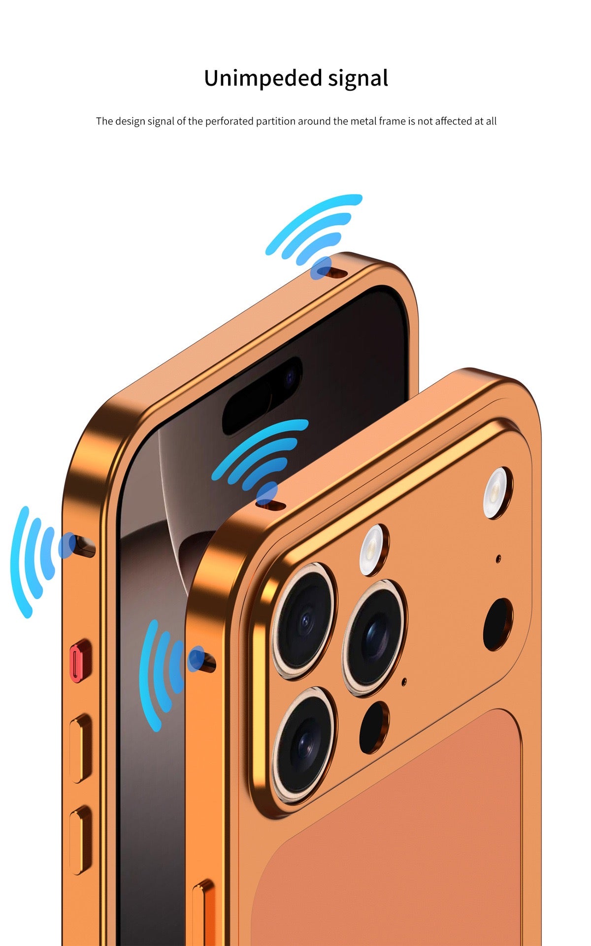 Metal frosted back panel heat dissipation frame magnetic phone case