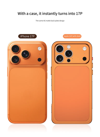 Metal frosted back panel heat dissipation frame magnetic phone case