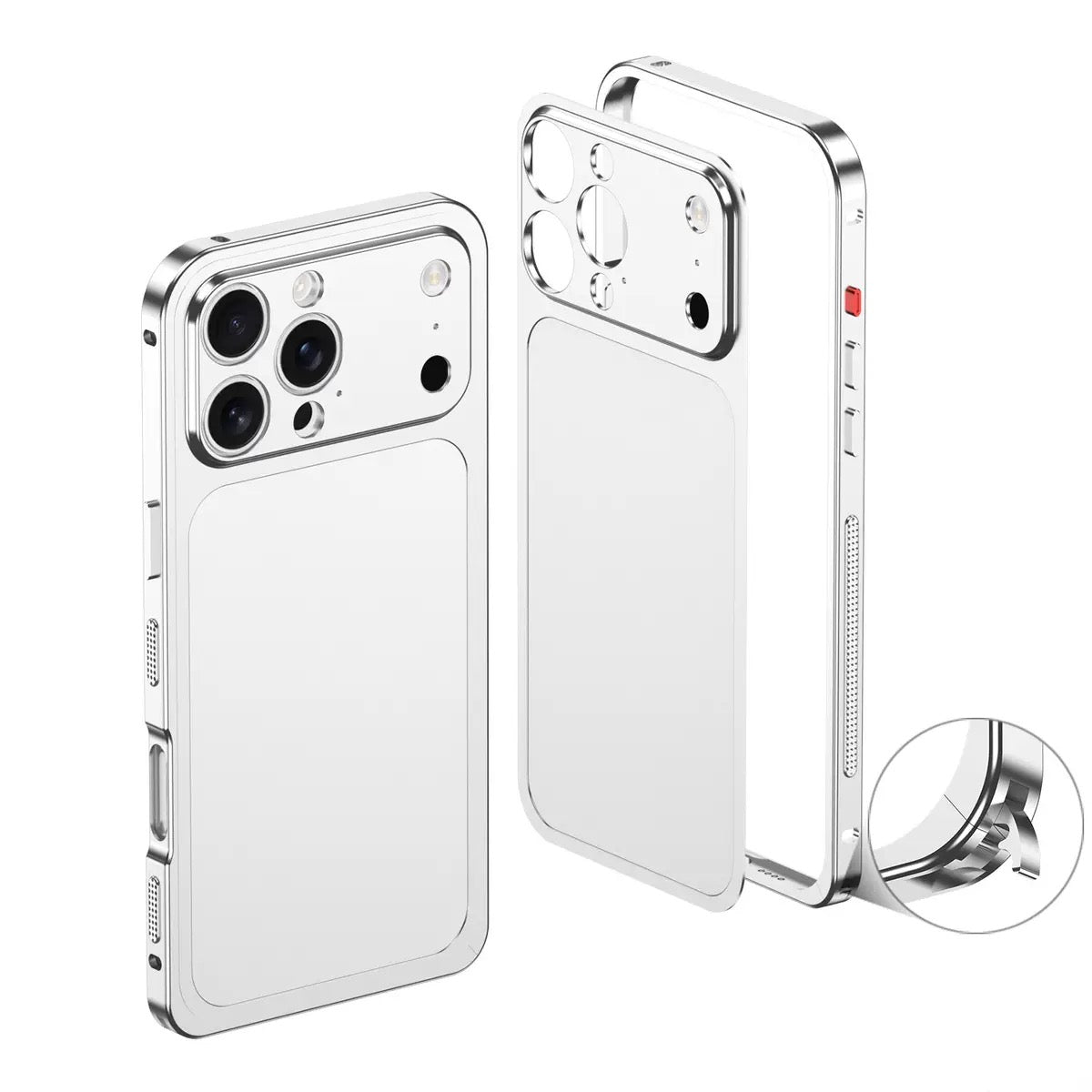 Metal frosted back panel heat dissipation frame magnetic phone case