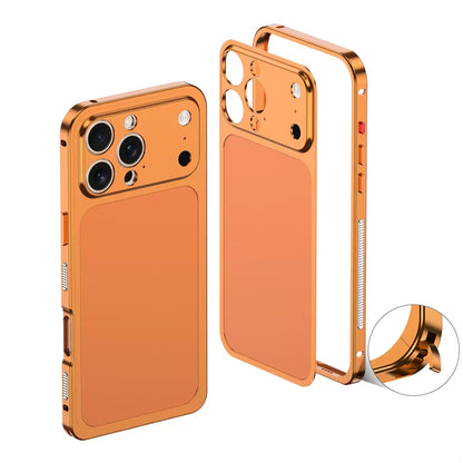 Metal frosted back panel heat dissipation frame magnetic phone case