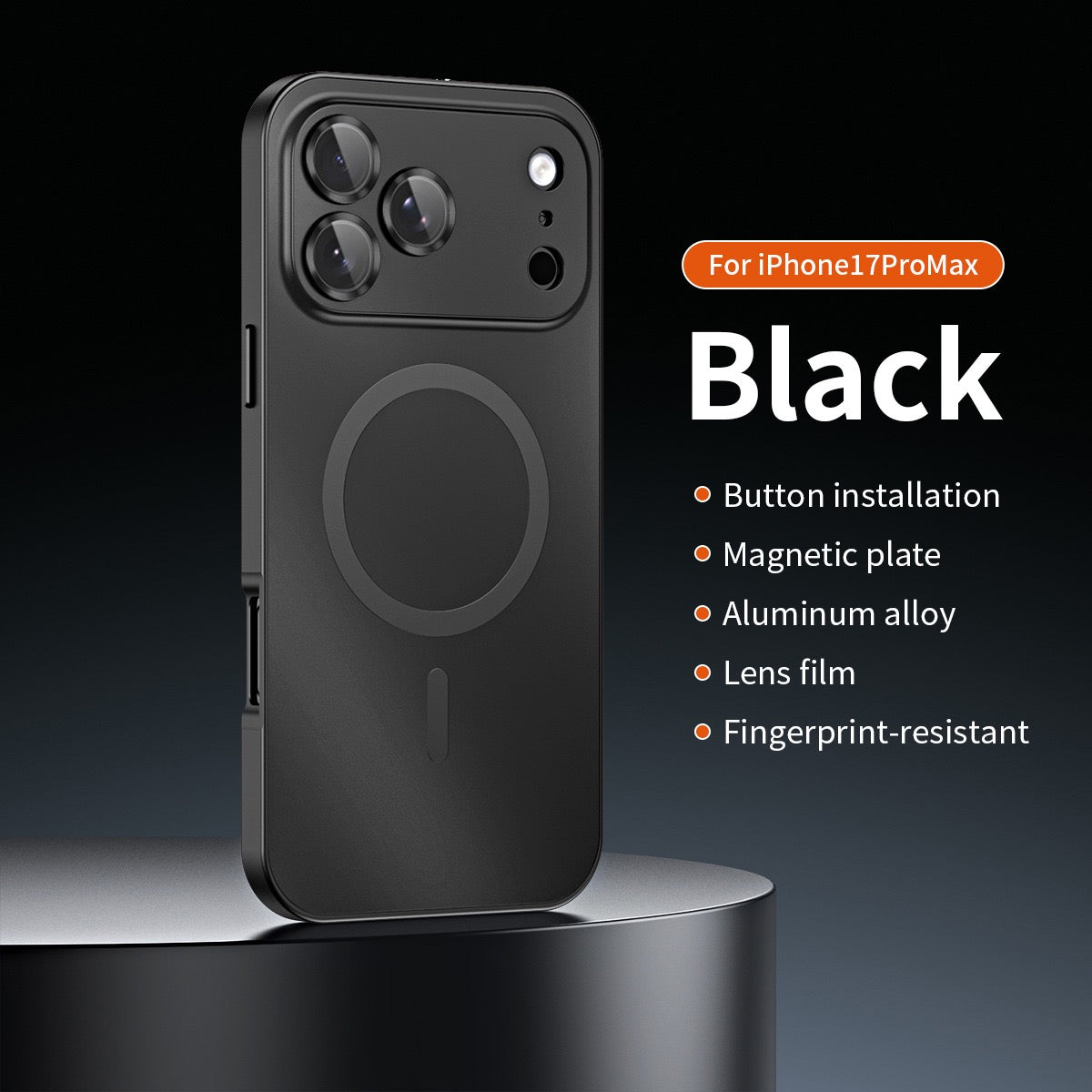 Eco-friendly alloy snap-on magnetic phone case