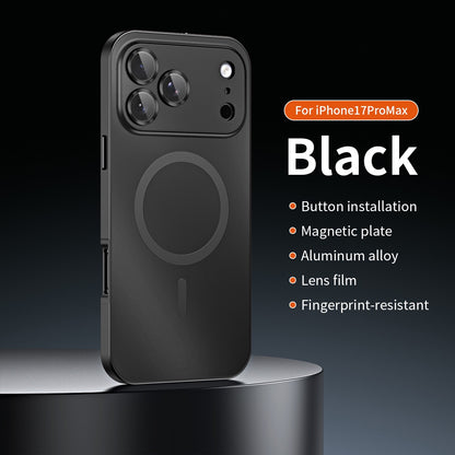 Eco-friendly alloy snap-on magnetic phone case