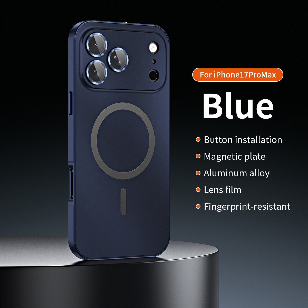 Eco-friendly alloy snap-on magnetic phone case