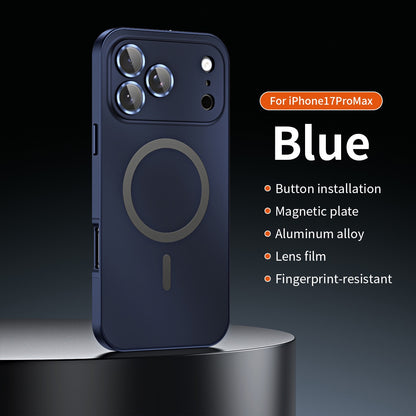 Eco-friendly alloy snap-on magnetic phone case