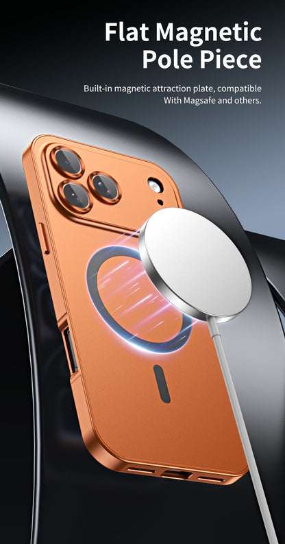 Eco-friendly alloy snap-on magnetic phone case