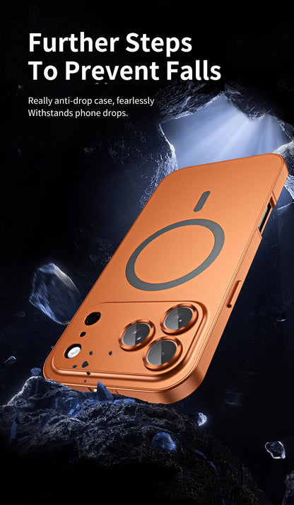 Eco-friendly alloy snap-on magnetic phone case