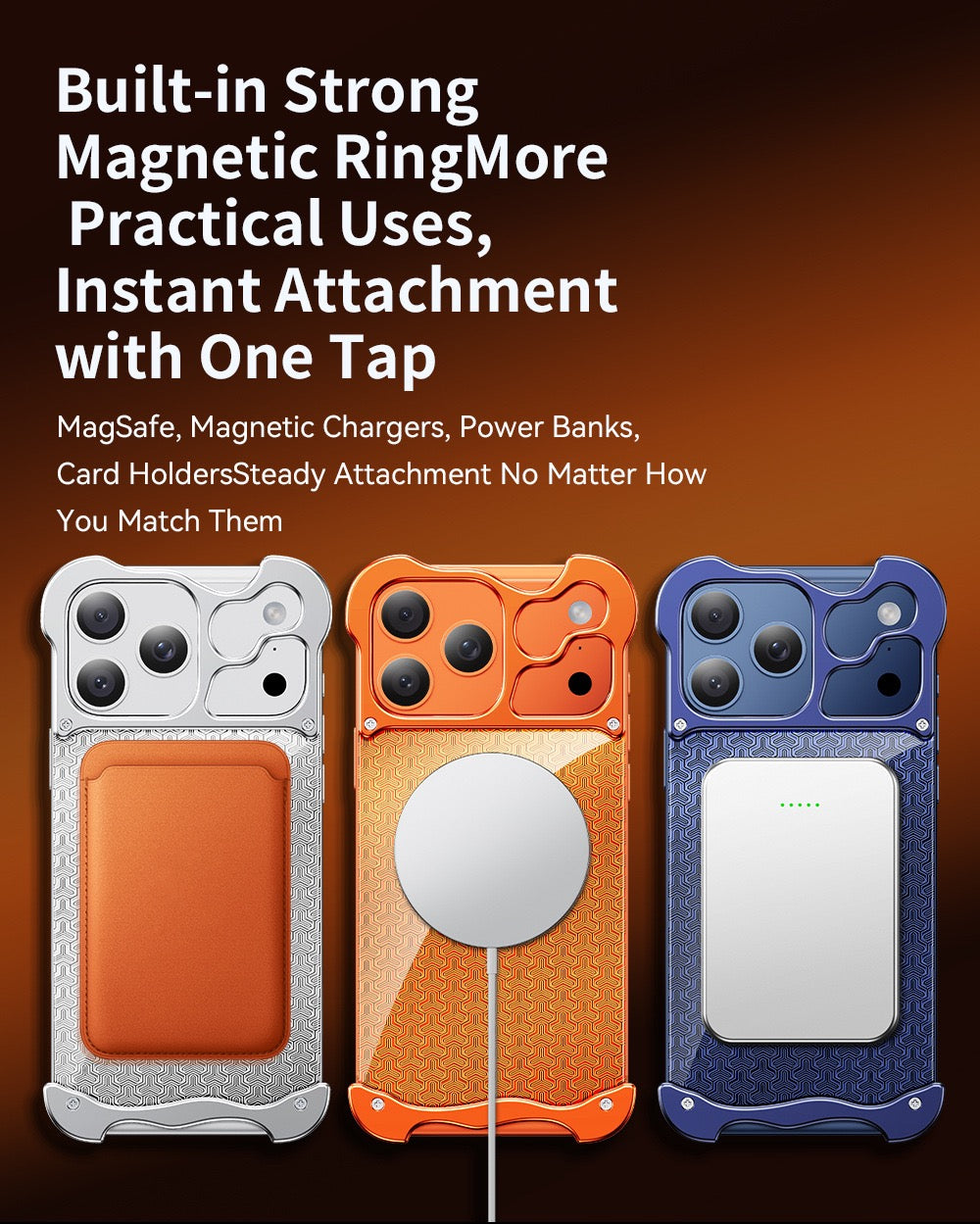 Gilded Kevlar Frameless Magnetic Phone Case