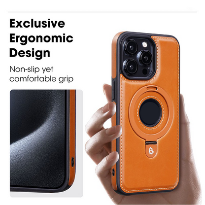 2025 New leather stand magnetic phone case