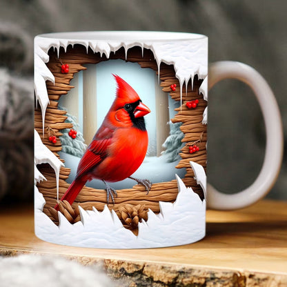 American Cardinals Holly Bird Ceramic Coffee Mug