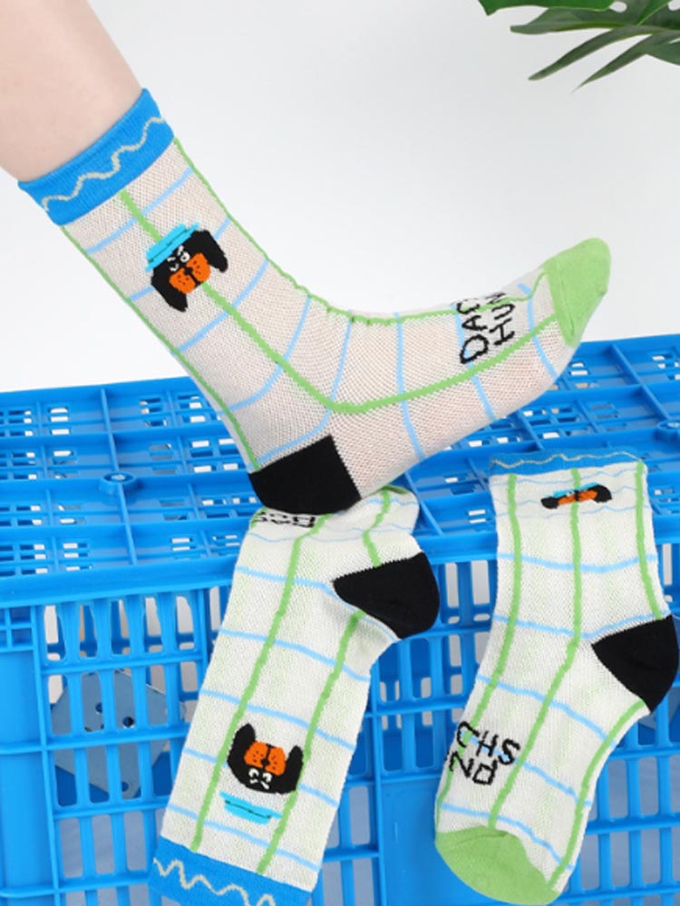 Cartoon Puppy Pattern Socks