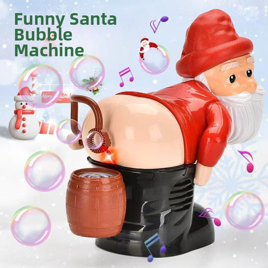 🎅🎁 Santa Claus Bubble Machine – Funny Farting Santa Toy with Lights, Music & Bubbles