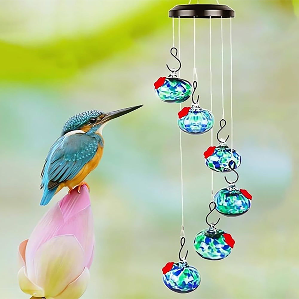 Glasses Wind Chime Hummingbird Feeder