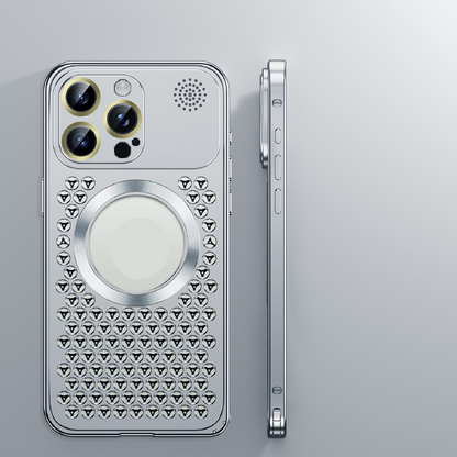 Super Cool Heat Dissipation Anti-fall Metal Magnetic Phone Case