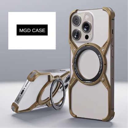 Unique X Metal Rotating Bracket Magnetic Phone Case