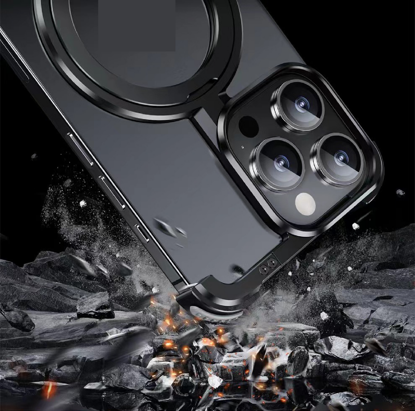 π-shaped Metal Magnetic Mobile Phone Case