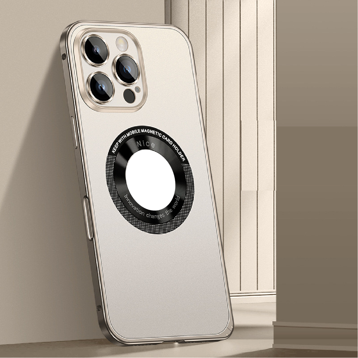 Metal Frame Hollow Magnetic Mobile Phone Case