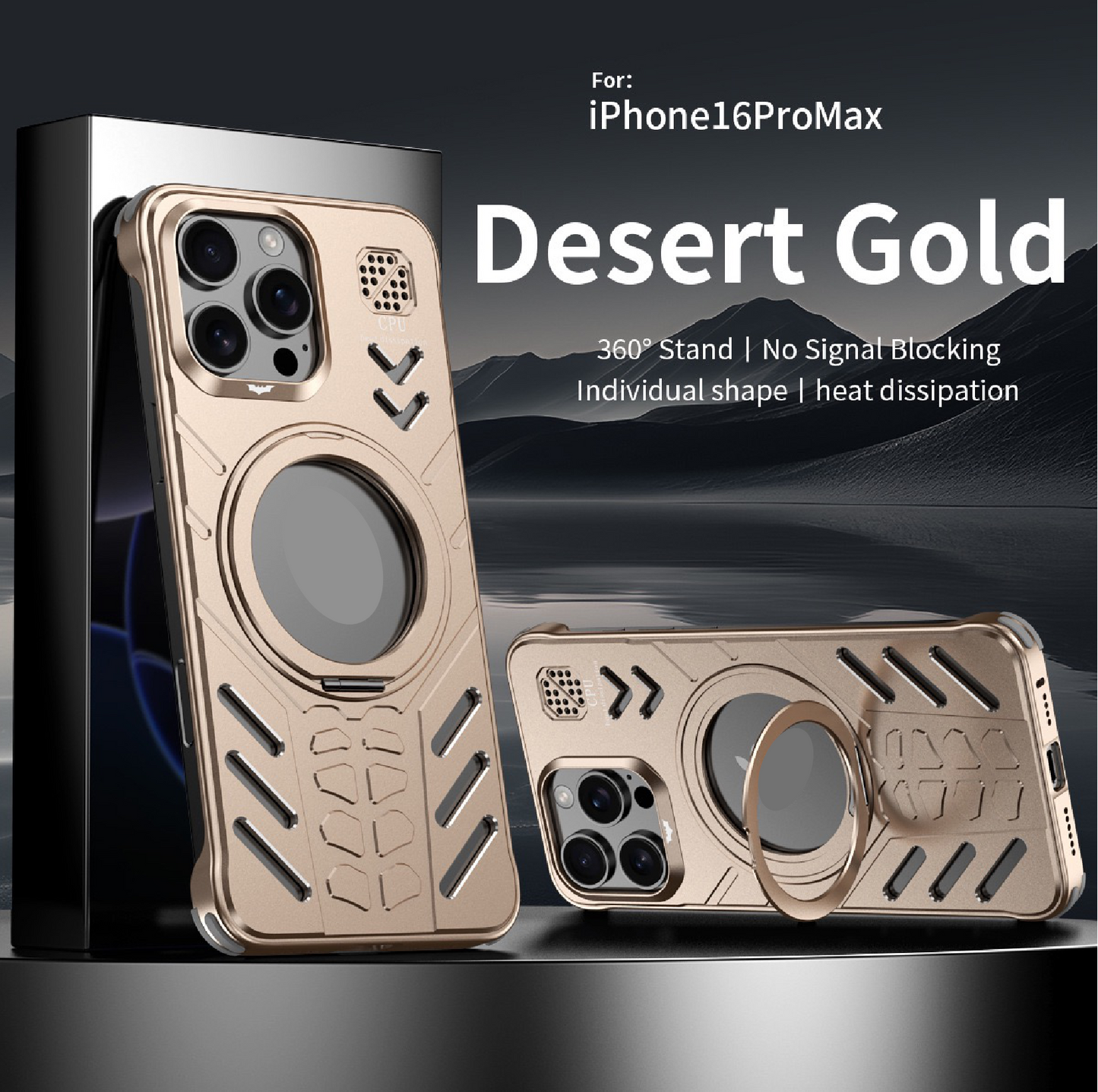 New Knight Series Metal Heat Dissipation Magnetic Phone Case