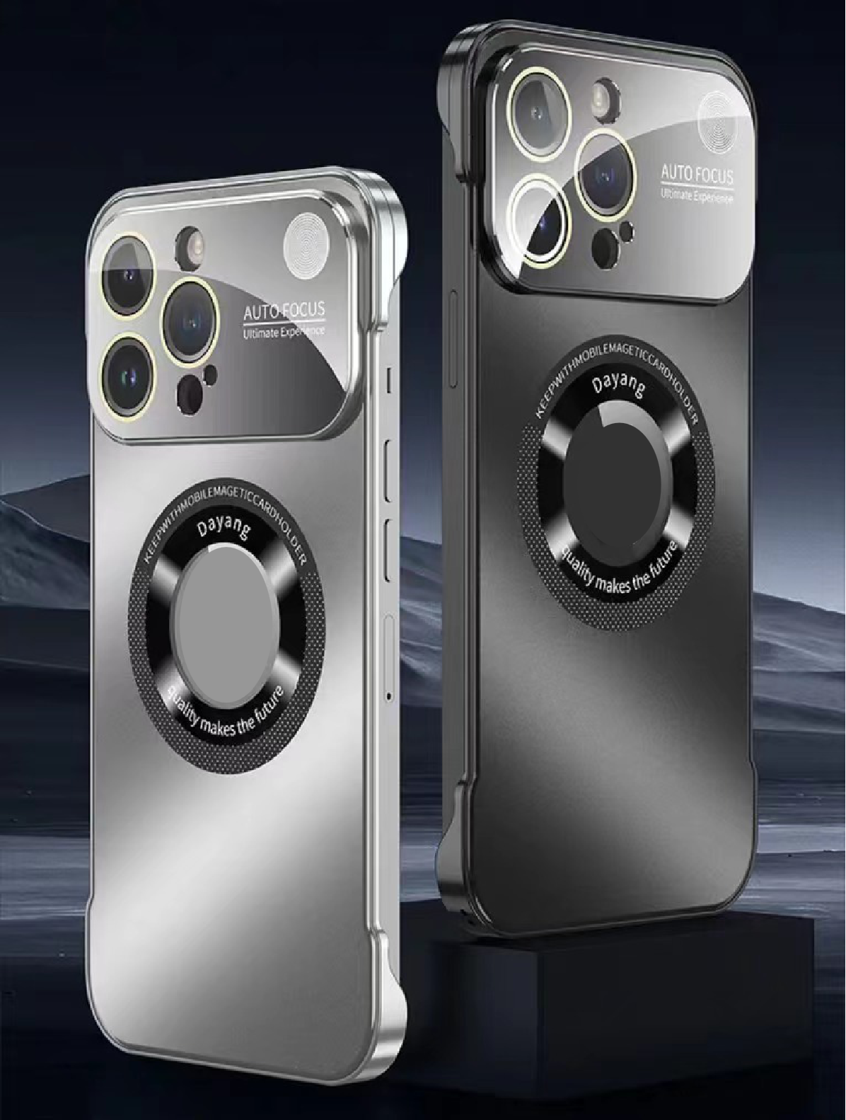 Fragrance Lens Protection Frameless Metal Magnetic Phone Case