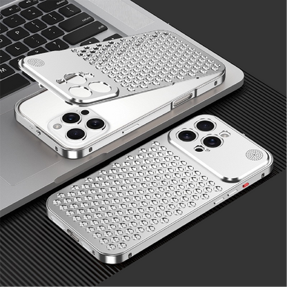 Metal Snap Lens Protection Aromatherapy Heat Dissipation Mobile Phone Case