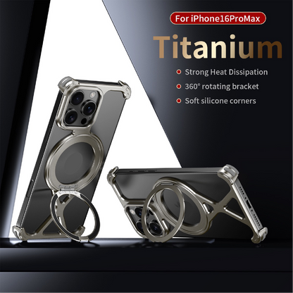 Personalized X-Line Styling Metal Magnetic Rotating Bracket Phone Case