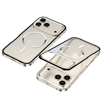 New Design Frosted Back Metal Frame Magnetic Anti-Fall Phone Case