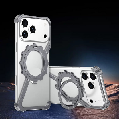 Z-Shape Gear Metal Magnetic Holder Phone Case