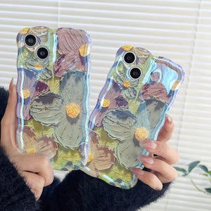 iPhone Colorful Oil Flower Painting Exquisite Phone Case