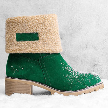 Libiyi seniors' chunky heel winter boots-DE