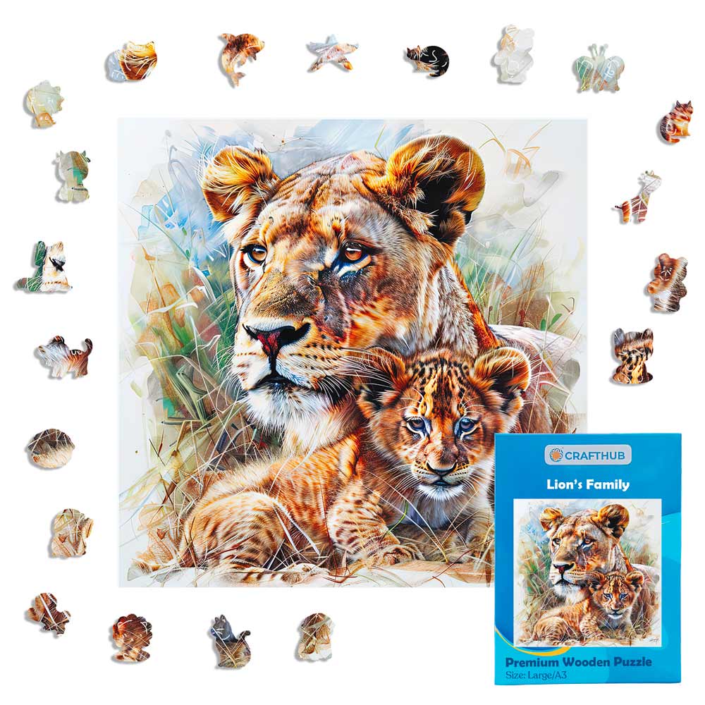 Lion's Family - Jigsaw Puzzle