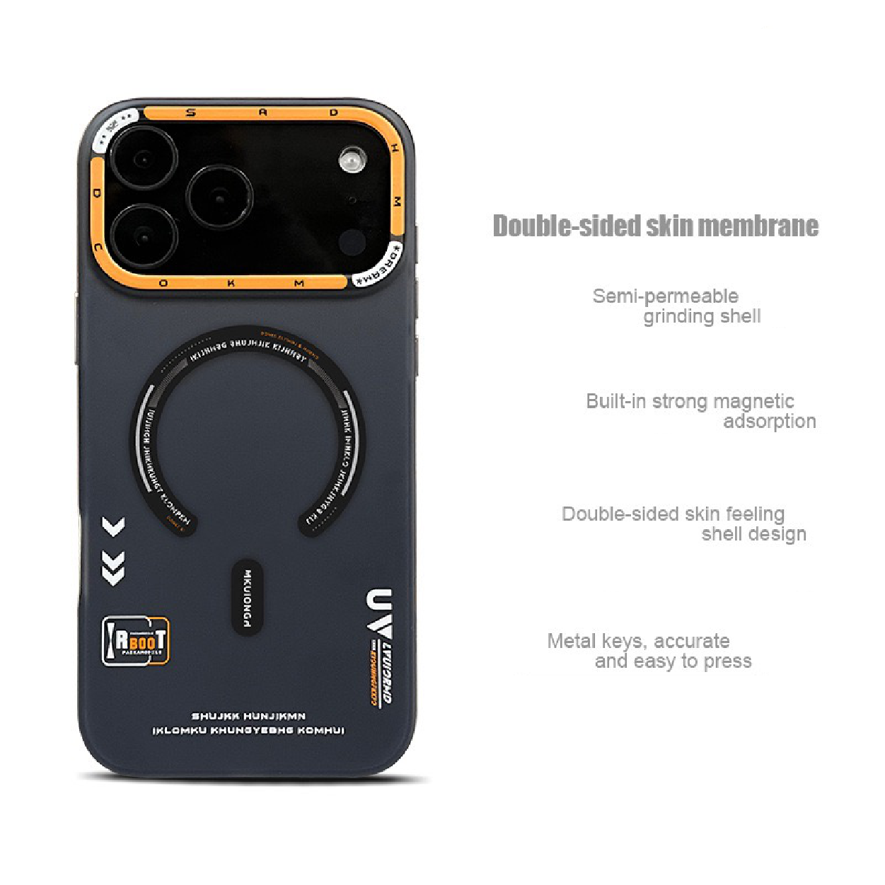 Tech Style Magnetic Frosted Phone Case