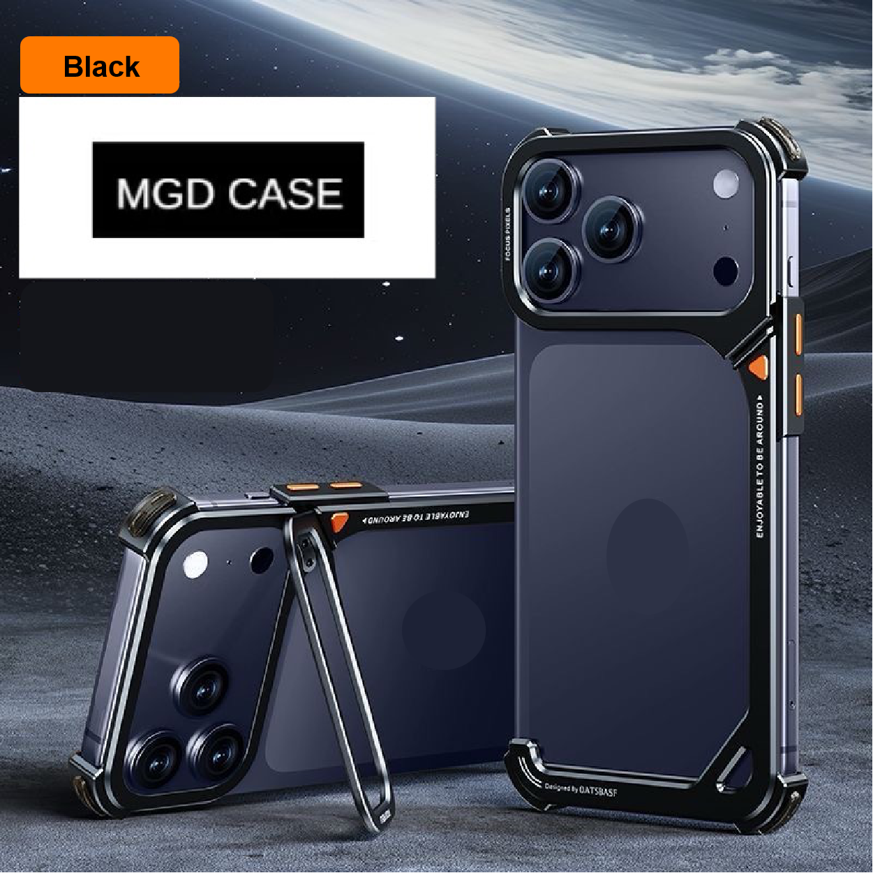 G-Shaped Metal Frame Bracket Anti-fall Mobile Phone Case